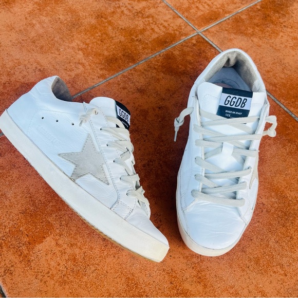 Golden Goose Superstar White Sneakers - Picture 1 of 8